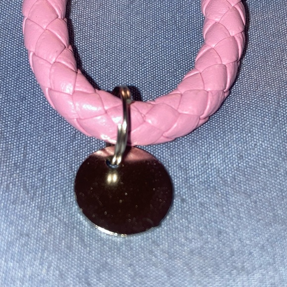 Pink Braided Loop Keychain with Pendant - Women Accessories - Picture 4 of 4